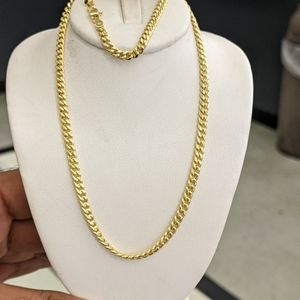 10kt Real Gold Miami Cuban Style Chain 3.5 mm 18 inch